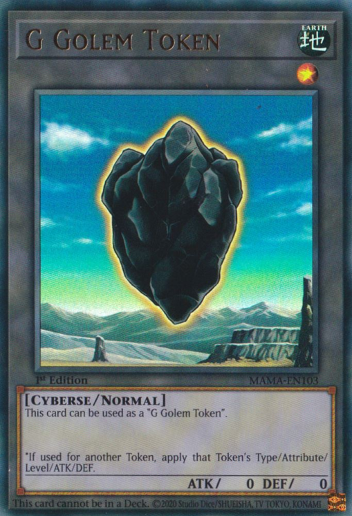 G Golem Token [MAMA-EN103] Ultra Rare | Exor Games New Glasgow