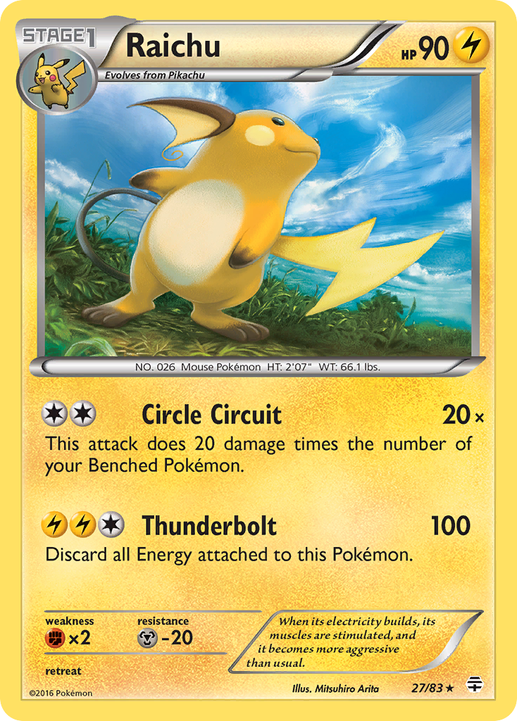 Raichu (27/83) [XY: Generations] | Exor Games New Glasgow