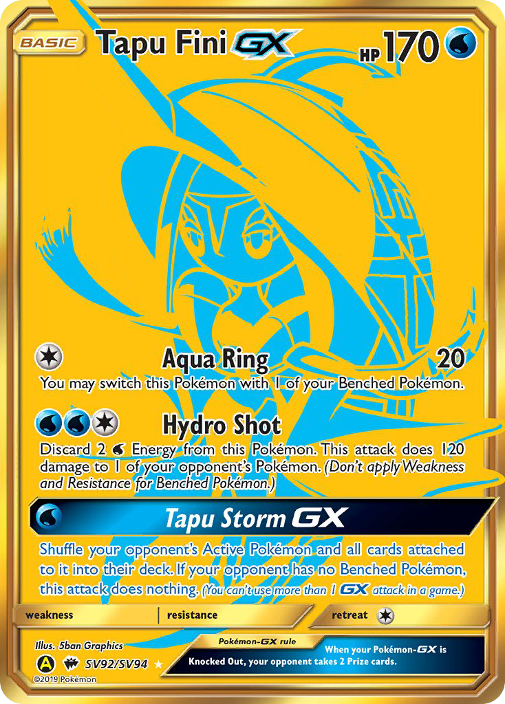 Tapu Fini GX (SV92/SV94) [Sun & Moon: Hidden Fates - Shiny Vault] | Exor Games New Glasgow