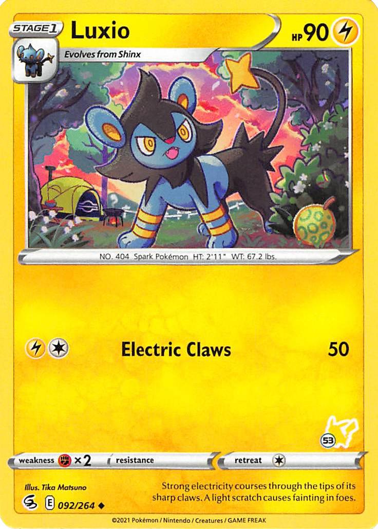 Luxio (092/264) (Pikachu Stamp #53) [Battle Academy 2022] | Exor Games New Glasgow