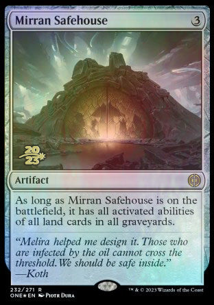 Mirran Safehouse [Phyrexia: All Will Be One Prerelease Promos] | Exor Games New Glasgow