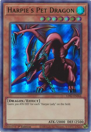 Harpie's Pet Dragon (Green) [LDS2-EN066] Ultra Rare | Exor Games New Glasgow