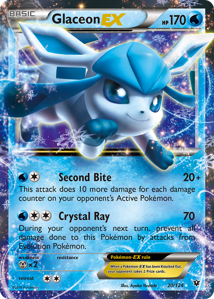 Glaceon EX (20/124) [XY: Fates Collide] | Exor Games New Glasgow