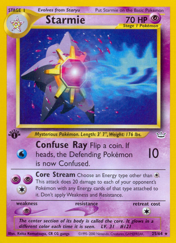 Starmie (25/64) [Neo Revelation 1st Edition] | Exor Games New Glasgow