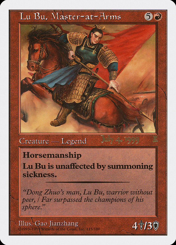 Lu Bu, Master-at-Arms (July 4, 1999) [Portal Three Kingdoms Promos] | Exor Games New Glasgow