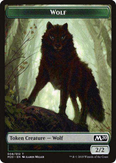 Wolf Double-sided Token [Challenger Decks 2020 Tokens] | Exor Games New Glasgow