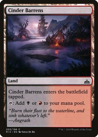 Cinder Barrens [Rivals of Ixalan] | Exor Games New Glasgow