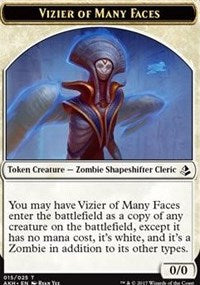 Vizier of Many Faces // Zombie Token [Amonkhet Tokens] | Exor Games New Glasgow