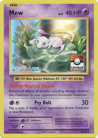 Mew (53/108) (League Promo 2nd Place) [XY: Evolutions] | Exor Games New Glasgow