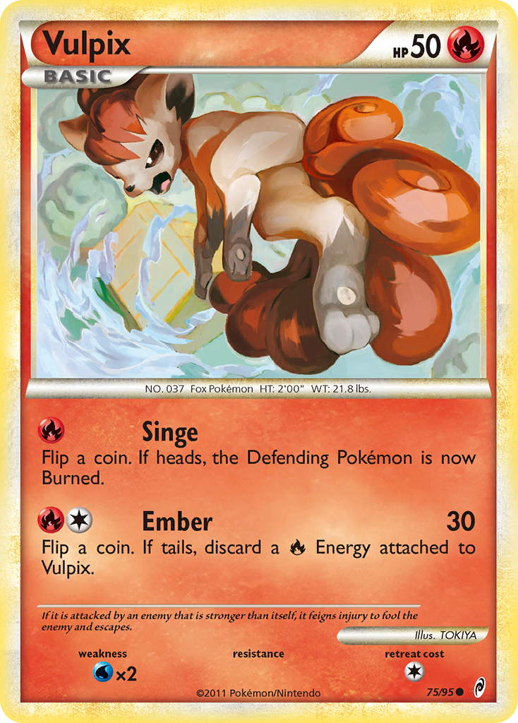 Vulpix (75/95) [HeartGold & SoulSilver: Call of Legends] | Exor Games New Glasgow