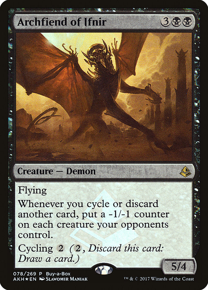 Archfiend of Ifnir (Buy-A-Box) [Amonkhet Promos] | Exor Games New Glasgow