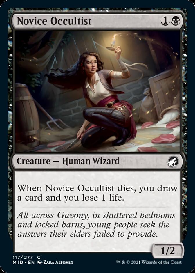 Novice Occultist [Innistrad: Midnight Hunt] | Exor Games New Glasgow