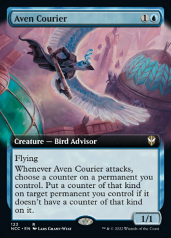 Aven Courier (Extended Art) [Streets of New Capenna Commander] | Exor Games New Glasgow