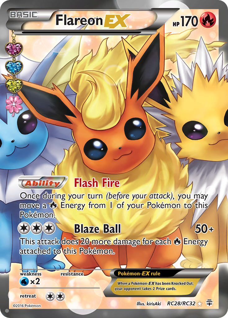 Flareon EX (RC28/RC32) [XY: Generations] | Exor Games New Glasgow