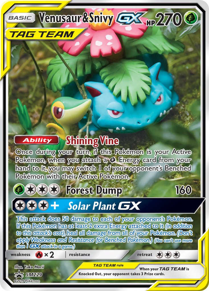 Venusaur & Snivy GX (SM229) [Sun & Moon: Black Star Promos] | Exor Games New Glasgow