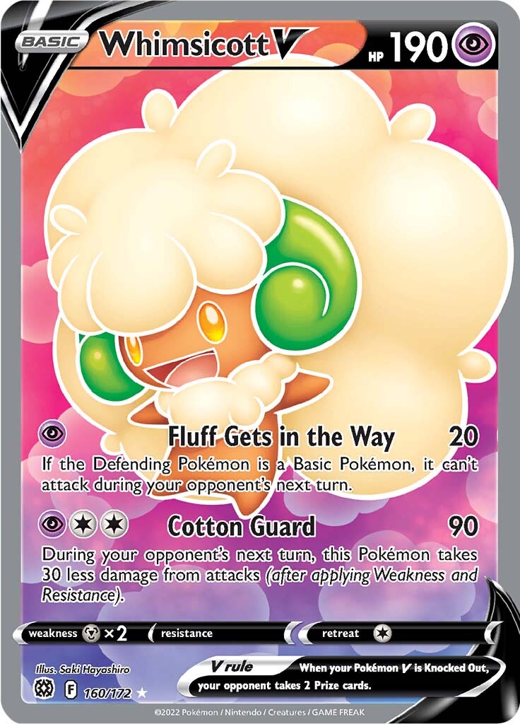 Whimsicott V (160/172) [Sword & Shield: Brilliant Stars] | Exor Games New Glasgow