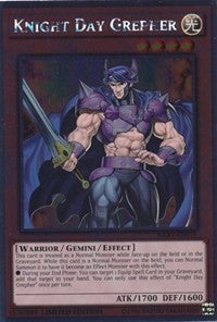 Knight Day Grepher [NKRT-EN015] Platinum Rare | Exor Games New Glasgow