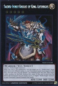 Sacred Noble Knight of King Artorigus [NKRT-EN038] Platinum Rare | Exor Games New Glasgow