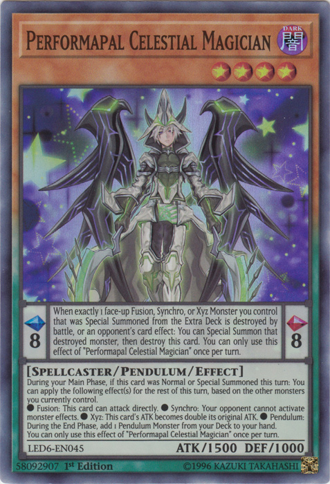 Performapal Celestial Magician [LED6-EN045] Super Rare | Exor Games New Glasgow