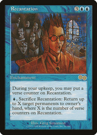 Recantation [Urza's Saga] | Exor Games New Glasgow