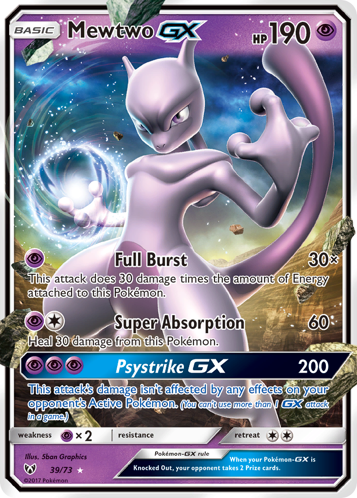 Mewtwo GX (39/73) [Sun & Moon: Shining Legends] | Exor Games New Glasgow