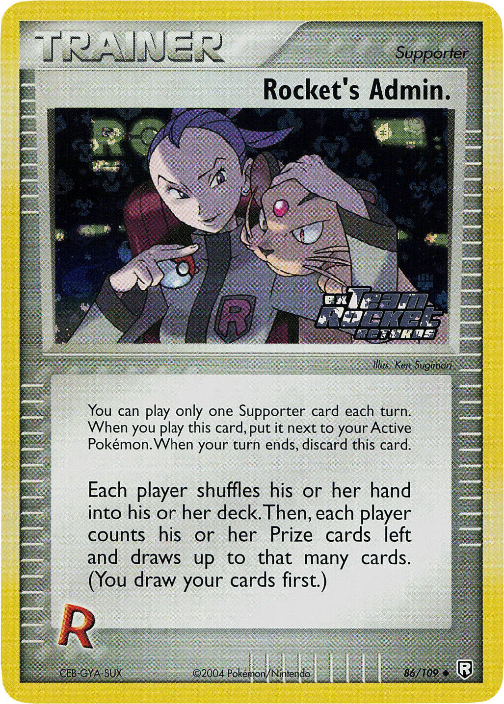 Rocket's Admin. (86/109) (Stamped) [EX: Team Rocket Returns] | Exor Games New Glasgow