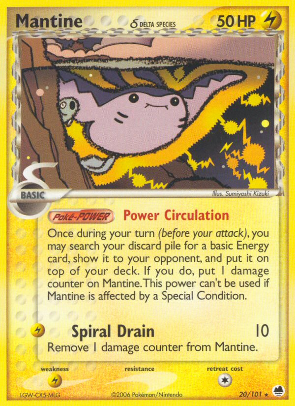 Mantine (20/101) (Delta Species) [EX: Dragon Frontiers] | Exor Games New Glasgow