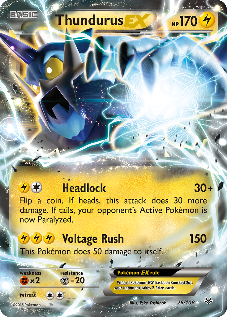 Thundurus EX (26/108) [XY: Roaring Skies] | Exor Games New Glasgow