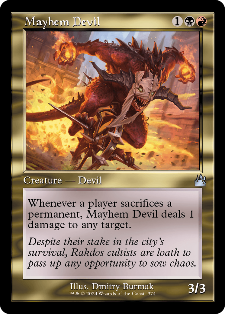 Mayhem Devil (Retro Frame) [Ravnica Remastered] | Exor Games New Glasgow