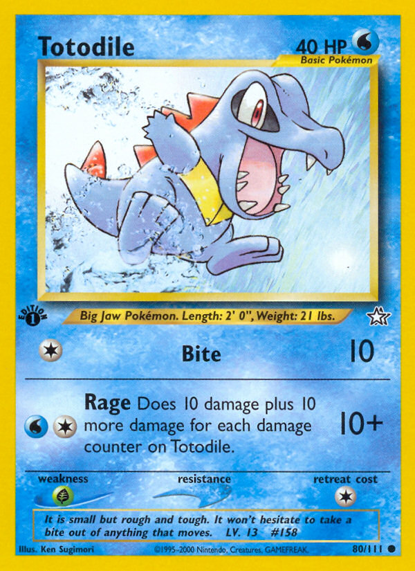 Totodile (80/111) [Neo Genesis 1st Edition] | Exor Games New Glasgow