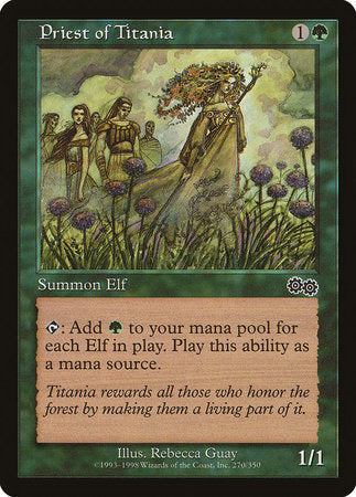 Priest of Titania [Urza's Saga] | Exor Games New Glasgow