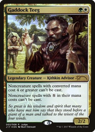 Gaddock Teeg [Judge Gift Cards 2017] | Exor Games New Glasgow