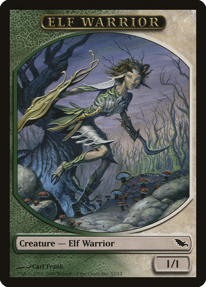 Elf Warrior (12/12) [Shadowmoor Tokens] | Exor Games New Glasgow