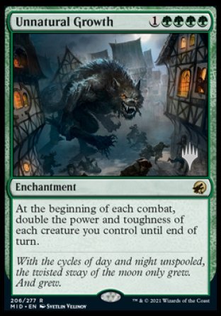 Unnatural Growth (Promo Pack) [Innistrad: Midnight Hunt Promos] | Exor Games New Glasgow