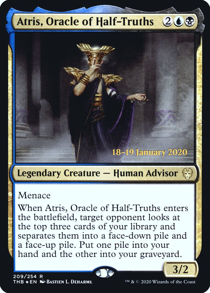 Atris, Oracle of Half-Truths [Theros Beyond Death Prerelease Promos] | Exor Games New Glasgow