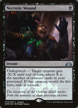 Necrotic Wound [Guilds of Ravnica Promos] | Exor Games New Glasgow