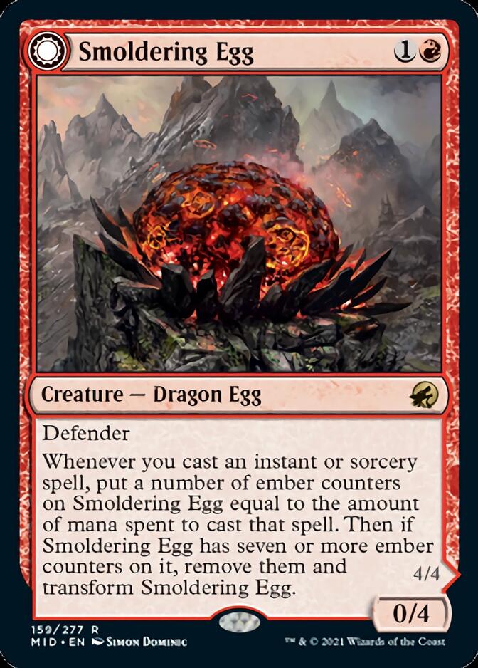 Smoldering Egg // Ashmouth Dragon [Innistrad: Midnight Hunt] | Exor Games New Glasgow