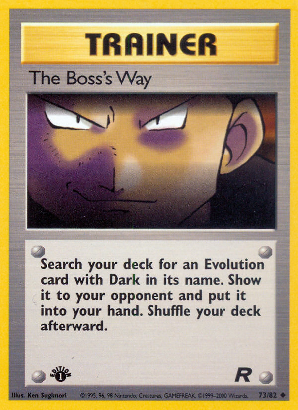 The Boss's Way (73/82) [Team Rocket 1st Edition] | Exor Games New Glasgow