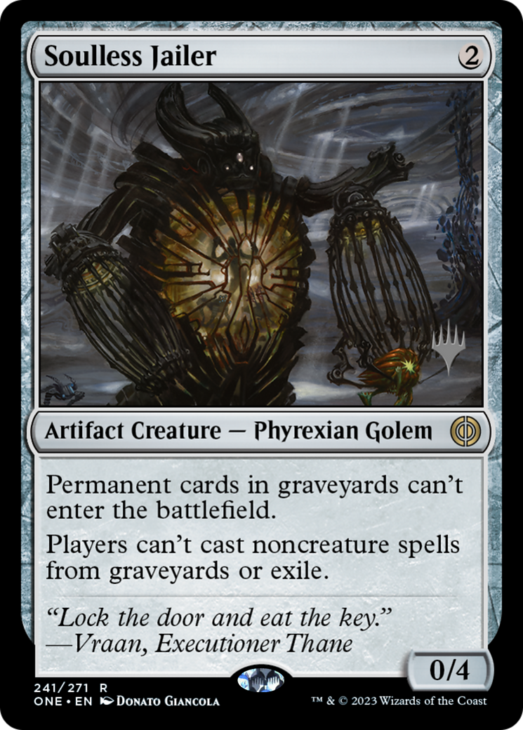 Soulless Jailer (Promo Pack) [Phyrexia: All Will Be One Promos] | Exor Games New Glasgow