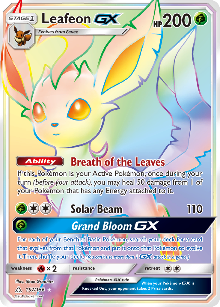 Leafeon GX (157/156) [Sun & Moon: Ultra Prism] | Exor Games New Glasgow