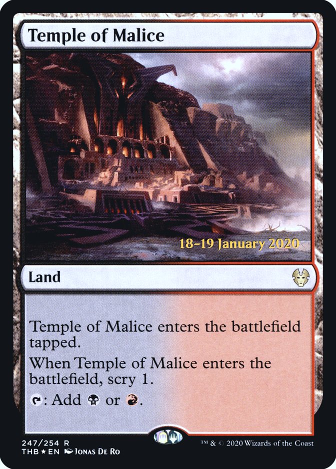 Temple of Malice [Theros Beyond Death Prerelease Promos] | Exor Games New Glasgow