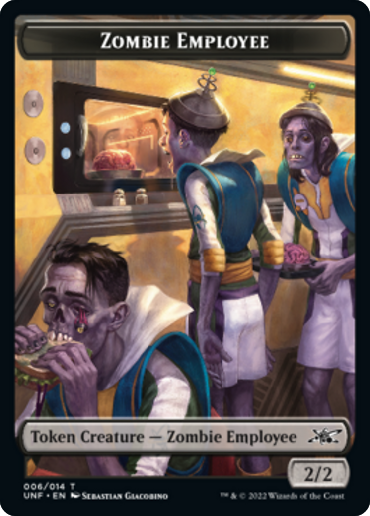 Zombie Employee // Treasure (013) Double-sided Token [Unfinity Tokens] | Exor Games New Glasgow