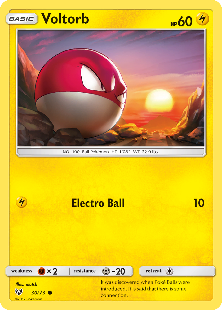 Voltorb (30/73) [Sun & Moon: Shining Legends] | Exor Games New Glasgow