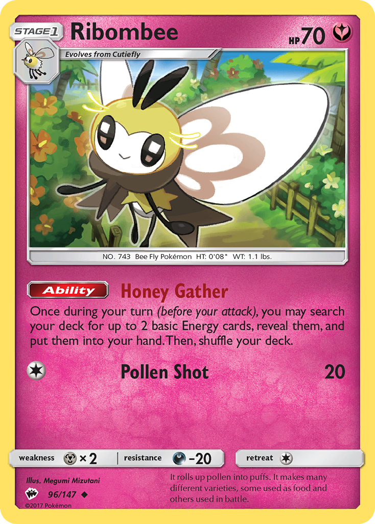 Ribombee (96/147) [Sun & Moon: Burning Shadows] | Exor Games New Glasgow