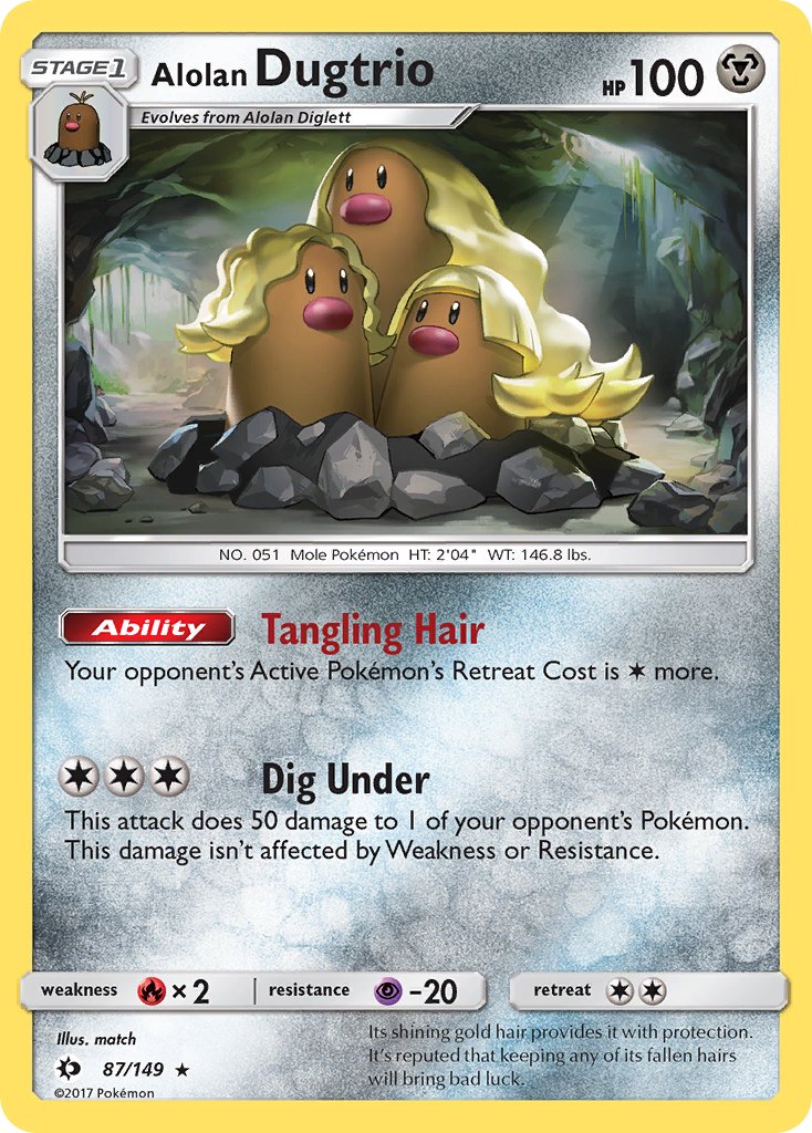 Alolan Dugtrio (87/149) (Cosmos Holo) (Blister Exclusive) [Sun & Moon: Base Set] | Exor Games New Glasgow