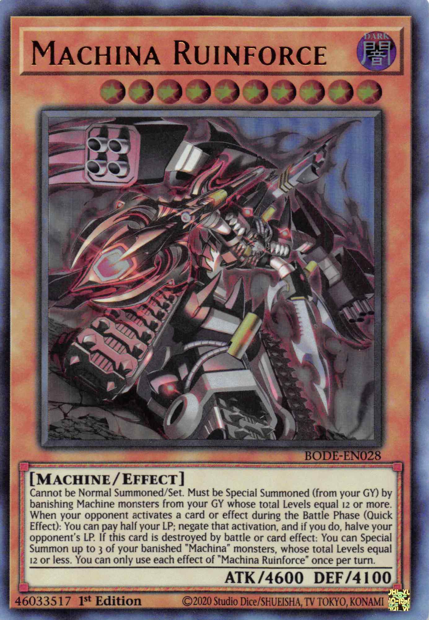 Machina Ruinforce [BODE-EN028] Ultra Rare | Exor Games New Glasgow