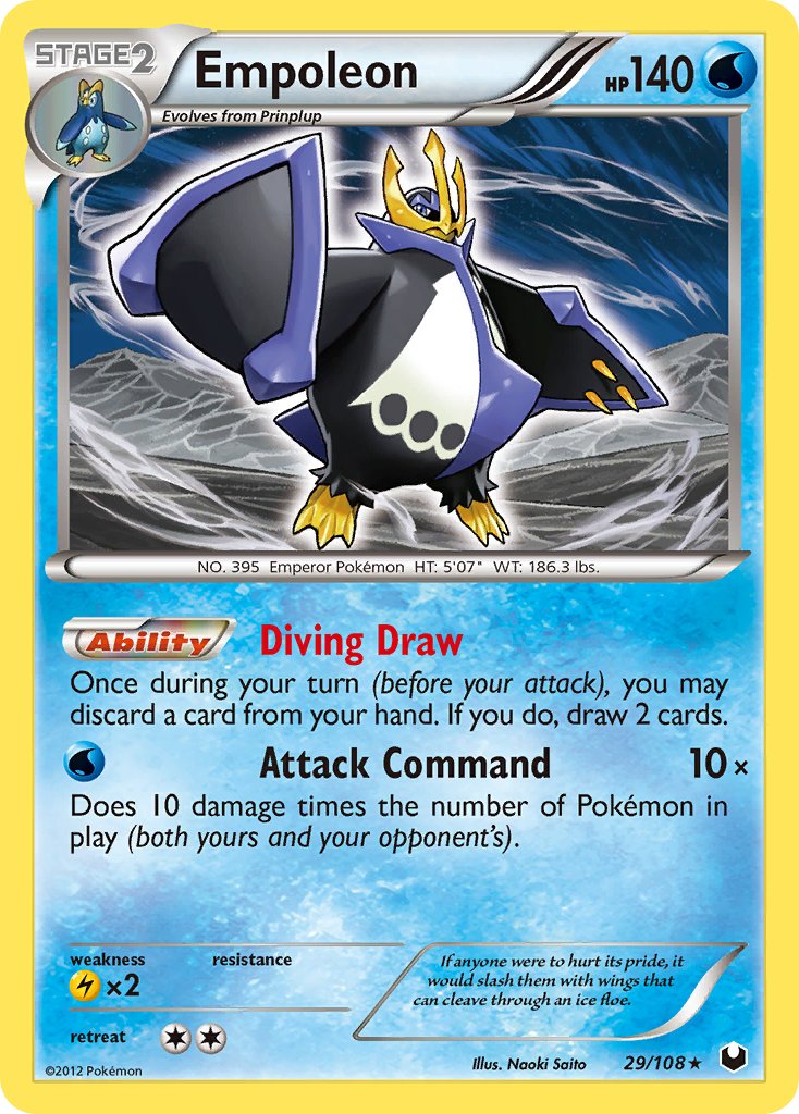 Empoleon (29/108) (Battle Arena Deck Exclusive) (Theme Deck Exclusive) [Black & White: Dark Explorers] | Exor Games New Glasgow