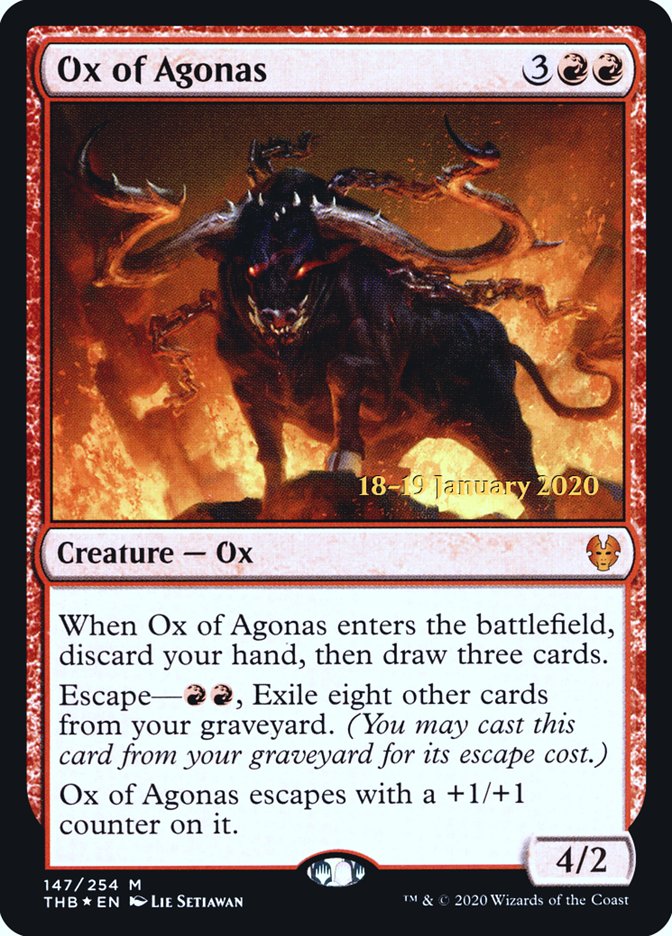 Ox of Agonas [Theros Beyond Death Prerelease Promos] | Exor Games New Glasgow