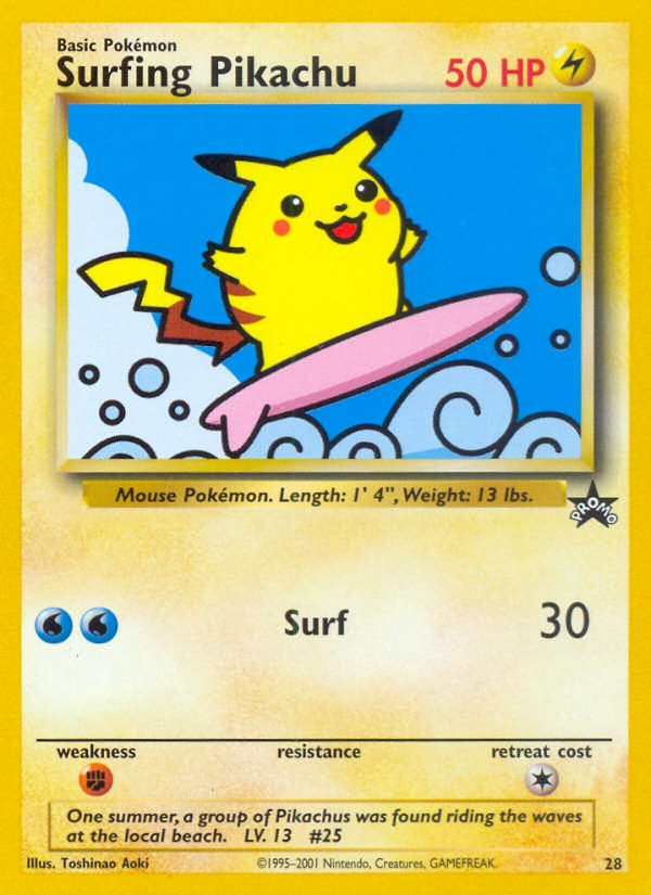 Surfing Pikachu (28) [Wizards of the Coast: Black Star Promos] | Exor Games New Glasgow