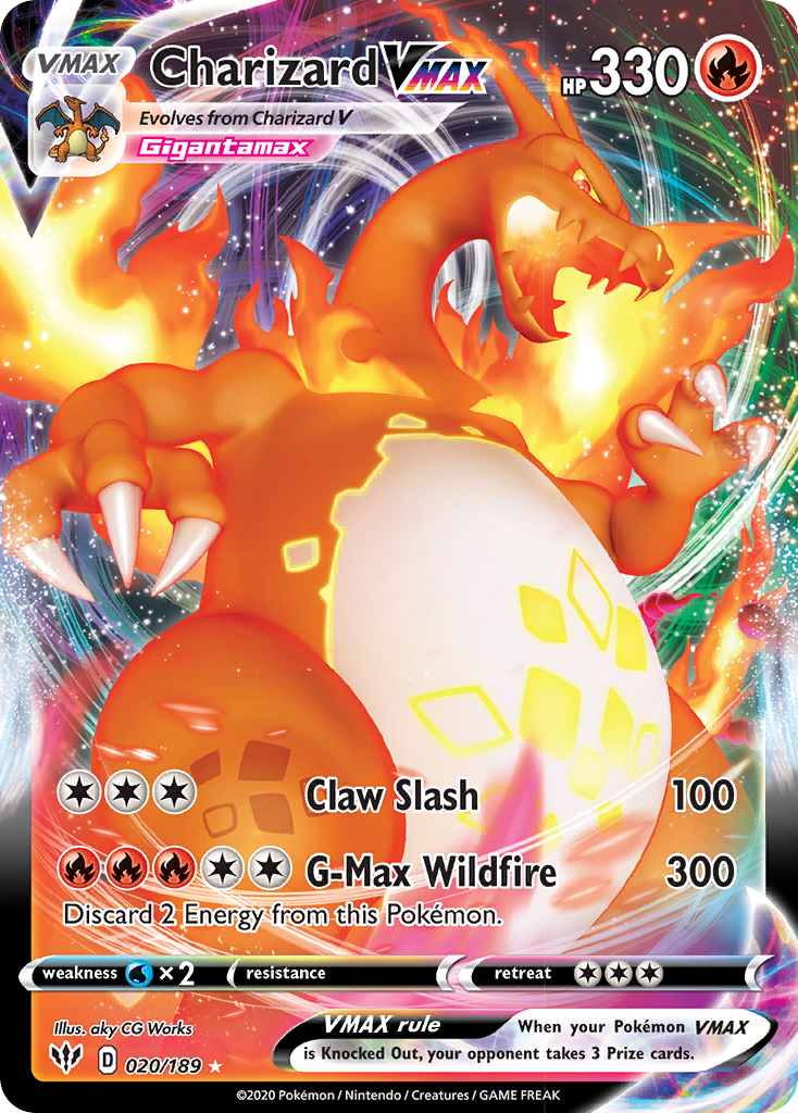 Charizard VMAX (020/189) [Sword & Shield: Darkness Ablaze] | Exor Games New Glasgow